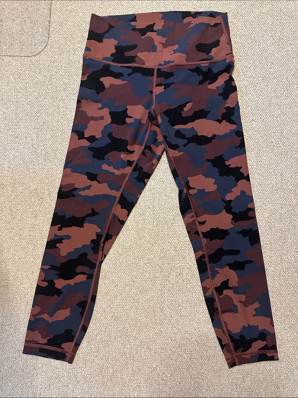 Lululemon Wunder Under High Rise 25”leggings pink camo night sea multi size 10
